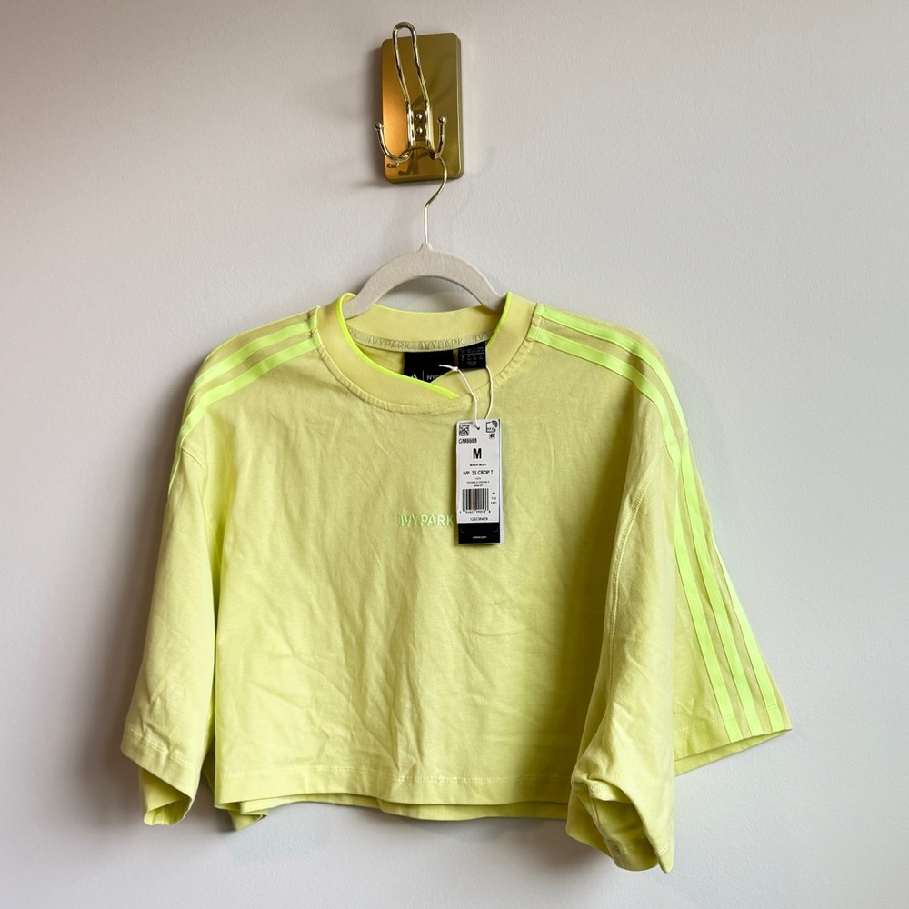 Adidas Yellow Ivy Park Crop Tee